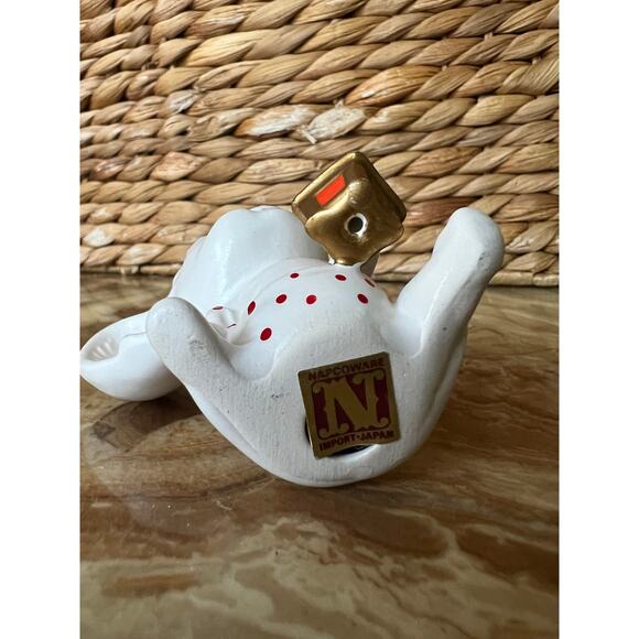 Vintage Napcoware Ceramic Christmas Mouse with Lantern Japan - Picture 3 of 4